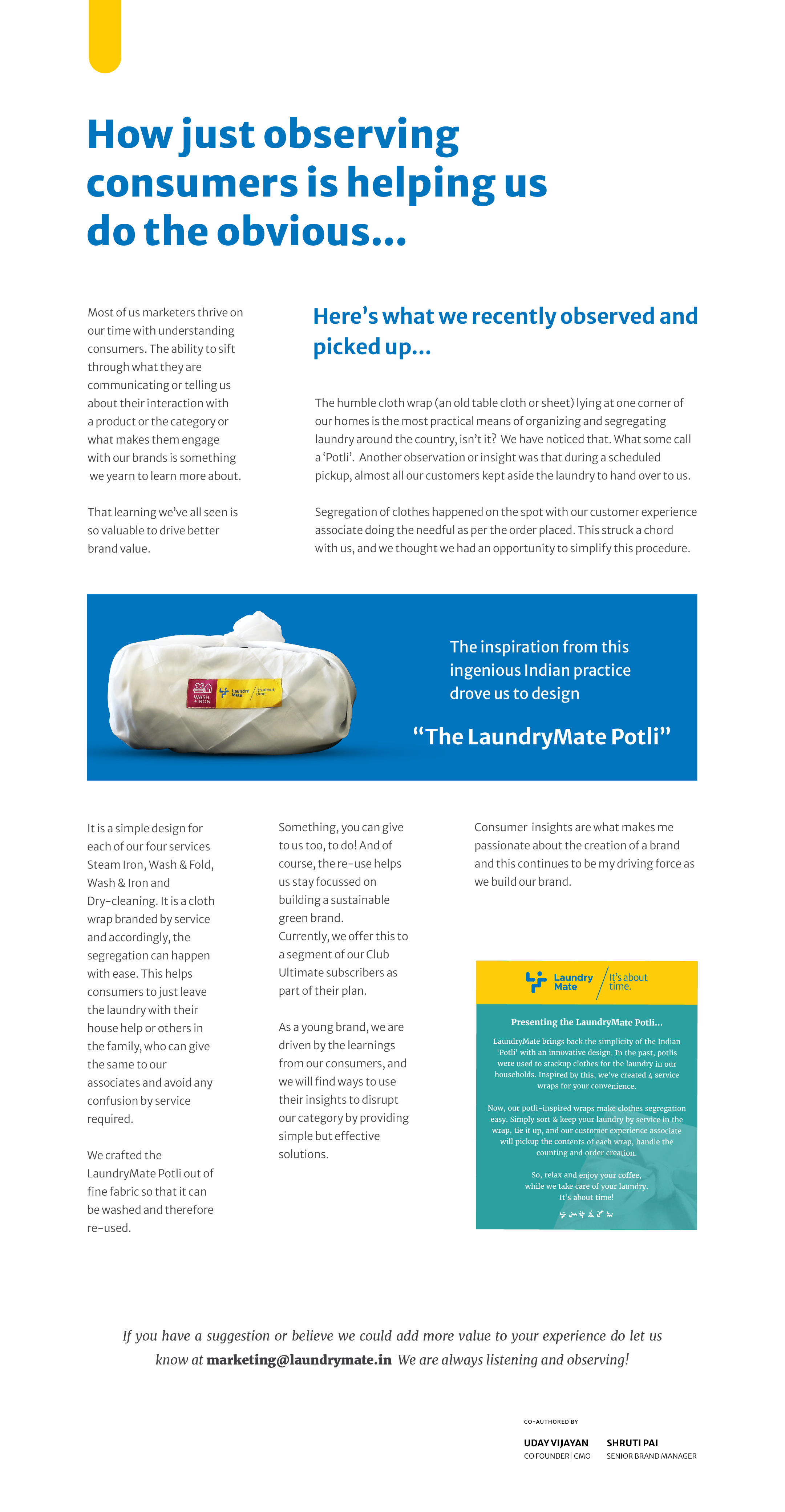 ELEVATING THE BRAND EXPERIENCE USING CONSUMER INSIGHTS